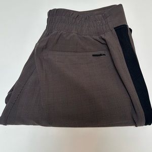 Athleta Brown Plaid Ankle Pants